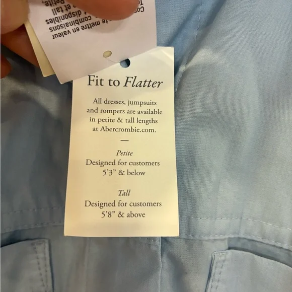 2/$40 NWT Abercrombie & Fitch Button Down Ruched Dress - Picture 7 of 10